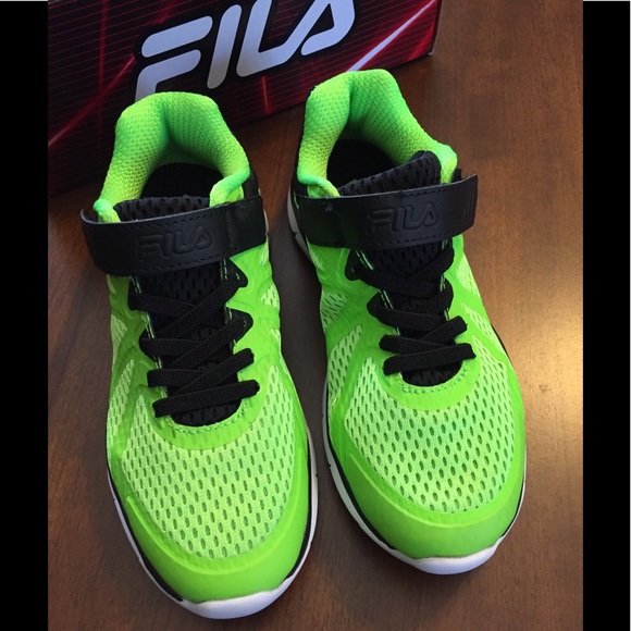 fila neon green shoes